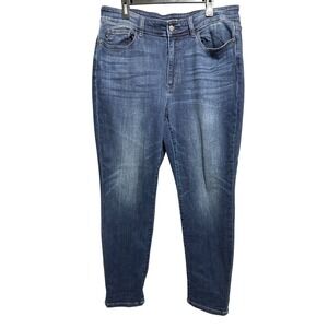 Judy Blue Slim Fit Jeans Women 16W Dark Wash High Rise Stretch Denim Shaping